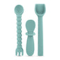 Ryan & Rose Ultimate Utensil Set of 3 Silicone Baby Spoons Silicone baby feeding set for baby led weaning, baby spoons self feeding 6 months, baby utensils, toddler utensils (Rose), Child