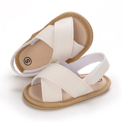 SOFMUO Baby Girls Sandals Premium Soft Sole Infant Indoor Flat Newborn Slippers Lightweight Comfort Toddler Summer Princess Dress Shoes