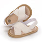 SOFMUO Baby Girls Sandals Premium Soft Sole Infant Indoor Flat Newborn Slippers Lightweight Comfort Toddler Summer Princess Dress Shoes
