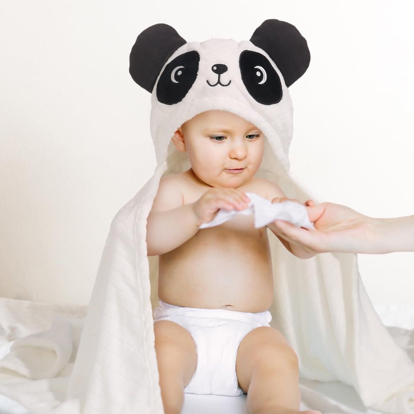 Hooded Baby Towels Boy for 0-6 Years, 50"x 32" Extra Large Toddler Bath Towels with Hood for Boys & Girls, 2-Pack Absorbent Thick Soft Gift for Kids Yellow Lion & Orange Monkey