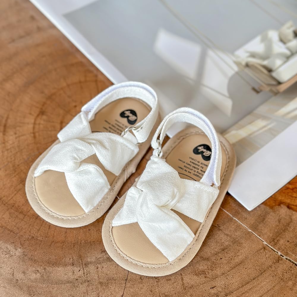 Infant Baby Boys Girls Sandals Summer Baby Wedding Dress Flat Shoes Newborn Crib Shoes First Walkers Prewalkers Shoes