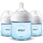 Philips AVENT Natural Baby Bottle, SCF010/37, Clear, 4 Ounce (Pack of 3)