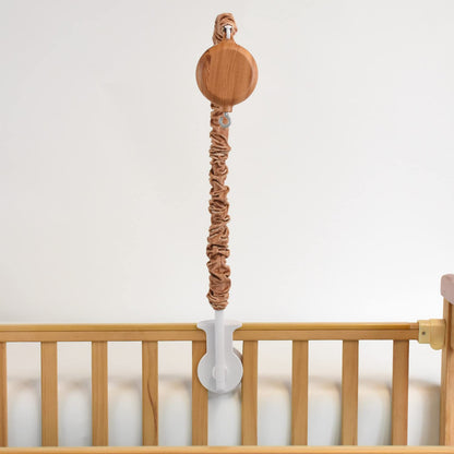 Baby Mobile arm with Music Box Spinner, Imitation Wood 35 lullabies Crib Mobile Motor ,Volume Control，26 inches Crib Mobile arm Mobile Holder