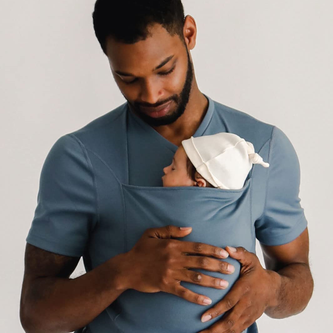 Lalabu The Dad Shirt | Hands-Free Baby Carrier for Dad with Kangaroo Pouch | Engineered for Bonding, Safety, & Comfort for Newborns Up to 15 Lbs. | CPSC Approved