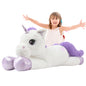 43" Giant Unicorn Stuffed Animal, Unicorn Plush Pillow Toys Big Plushy Fluffy, Gift for Girls Kids Boys Girlfriend, White & Purple