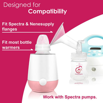 Nenesupply Natural Baby Bottles Newborn Feeding Bottles Slow Flow Breastfeeding Bottle for Breastfed Babies Wide Neck 9oz Anti Colic Level 2 Nipple for 1+ Month Infant Replace Spectra Bottle Pumping