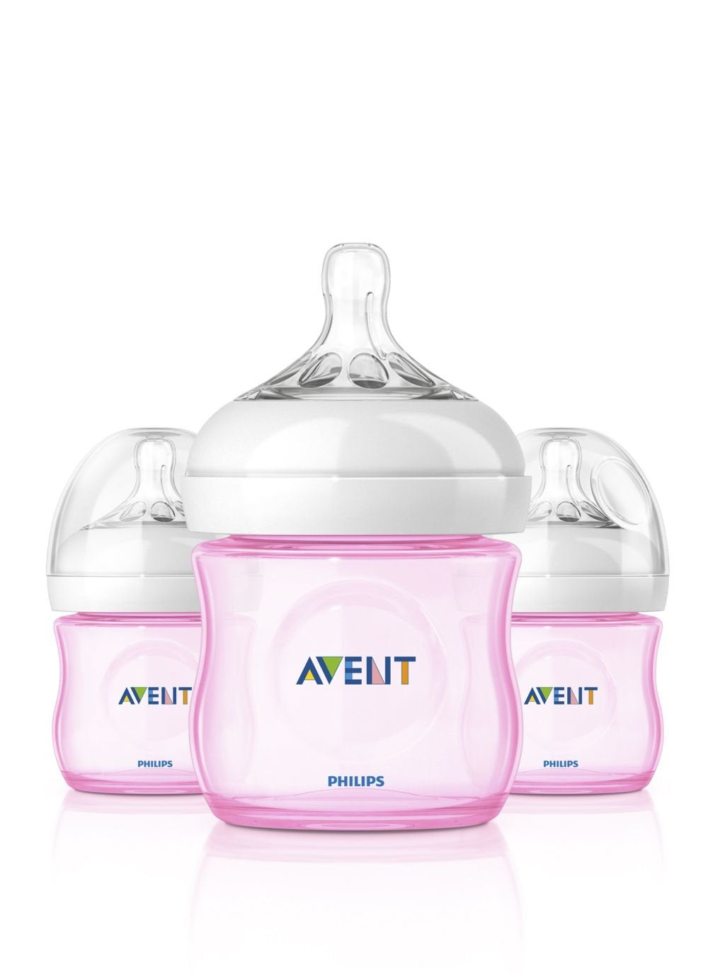 Philips AVENT Natural Bottle Set 3 Pack - 4oz (Girl)