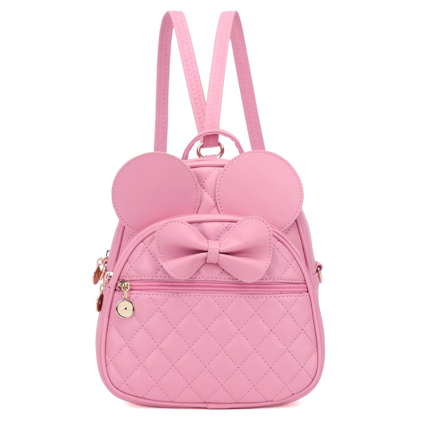 KL928 Girls Bowknot Polka Dot Cute Mini Backpack Small Daypacks Convertible Shoulder Bag Purse for Women