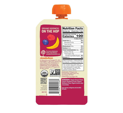 Peter Rabbit Organics Fruit Vegetable, Squeezable Pouches, 4 Ounce (Pack of 18)