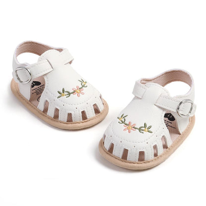 HsdsBebe Baby Girls Sandals Bohemia Flower Bow Soft Sole Toddler First Walkers Beach Summer Shoes