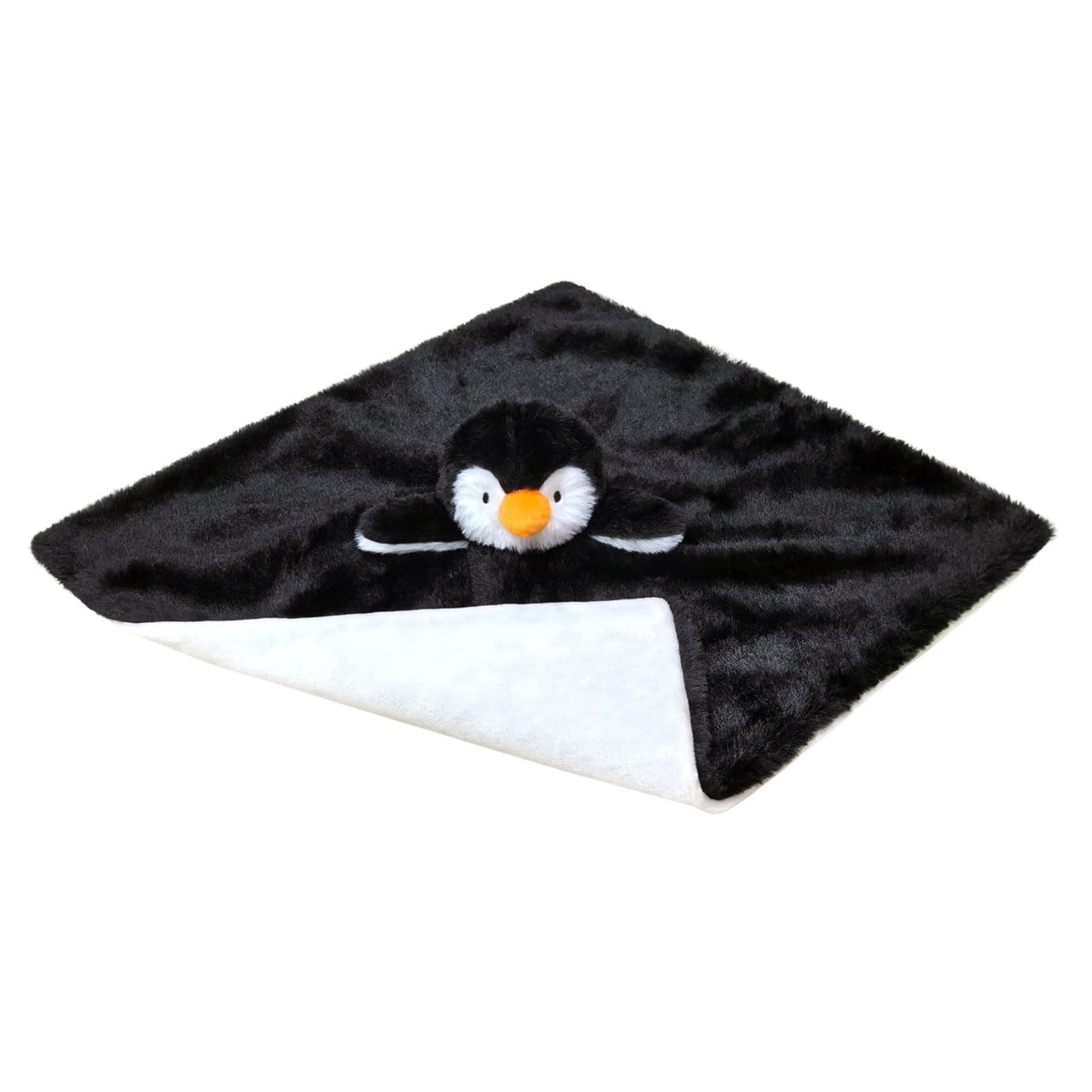 Baby Gray Penguin Soft Stuffed Animal Security Blanket, Plush Penguin Character Lovey Blanket, Baby Shower/Nursery Gift, Newborn Infant Toddler Snuggle Blankie for Girls Boys, 14 Inches