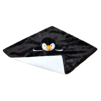 Baby Gray Penguin Soft Stuffed Animal Security Blanket, Plush Penguin Character Lovey Blanket, Baby Shower/Nursery Gift, Newborn Infant Toddler Snuggle Blankie for Girls Boys, 14 Inches