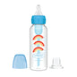 Dr. Brown's Anti-Colic Options+ Narrow Sippy Bottle Starter Kit, 8oz/250mL, with Level 3 Medium-Fast Flow Nipple and Soft 100% Silicone Sippy Spout, Pink, BPA Free, 6m+