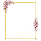 Wokceer Wedding Arch Backdrop Stand Square 6.6FTx6.6FT Gold Metal Balloon Arch Stand Garden Arbor Backdrop Frame for Wedding Birthday Party Baby Shower Photo Booth Background Decoration