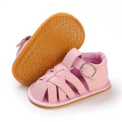 E-FAK Baby Boys Girls Summer Sandals Outdoor Beach Anti-Slip Rubber Soft Sole Newborn Toddler First Walker Shoes
