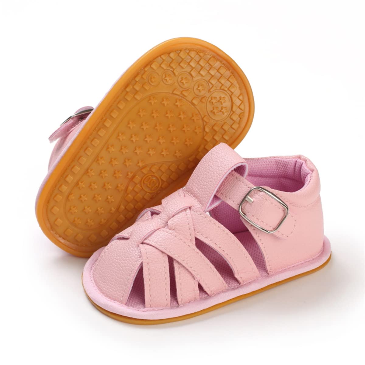 E-FAK Baby Boys Girls Summer Sandals Outdoor Beach Anti-Slip Rubber Soft Sole Newborn Toddler First Walker Shoes