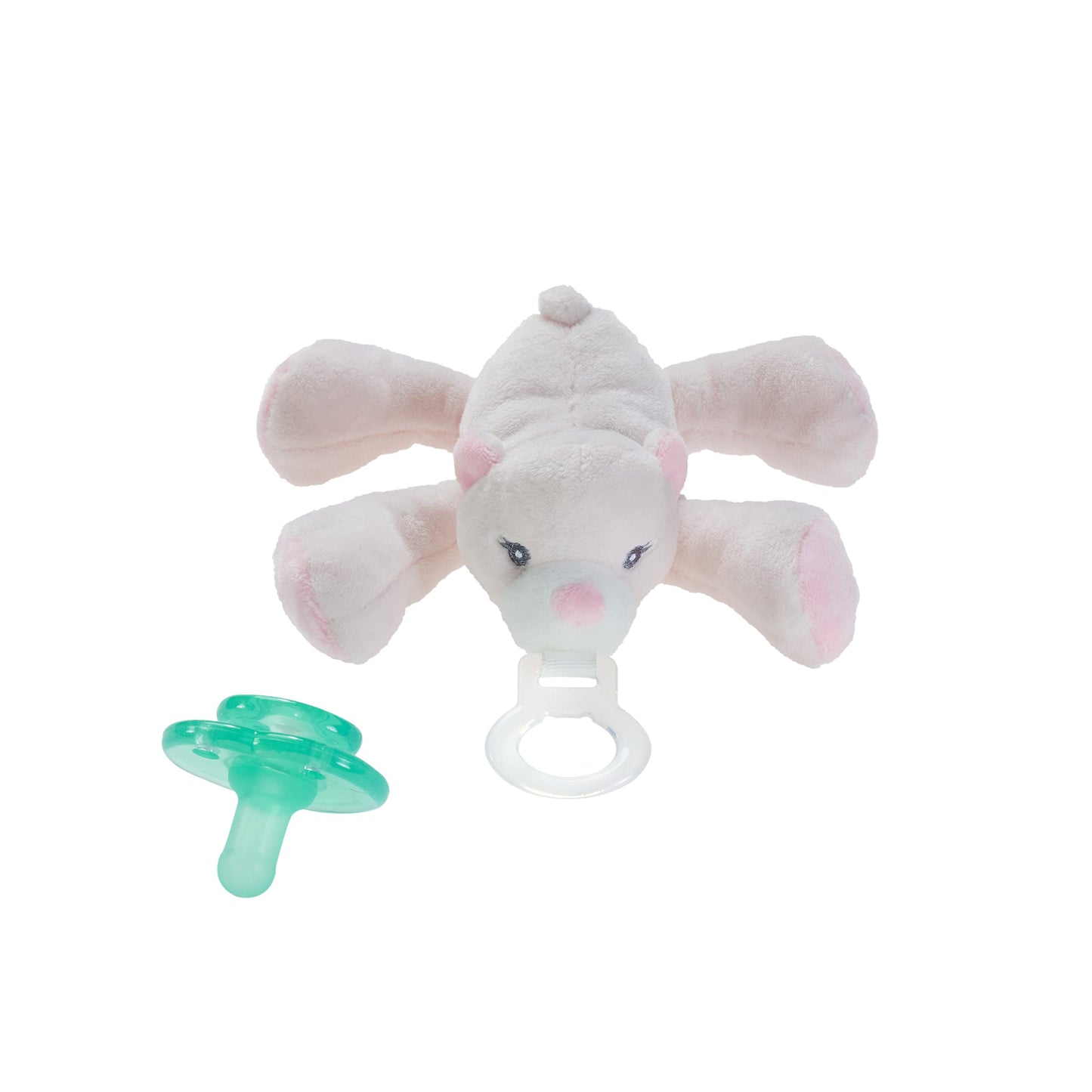 Nookums Paci-Plushies Buddies - Alligator Pacifier Holder - Adapts to Name Brand Pacifiers, Suitable for All Ages, Plush Toy Includes Detachable Pacifier