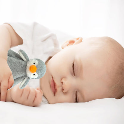 Baby Gray Penguin Soft Stuffed Animal Security Blanket, Plush Penguin Character Lovey Blanket, Baby Shower/Nursery Gift, Newborn Infant Toddler Snuggle Blankie for Girls Boys, 14 Inches