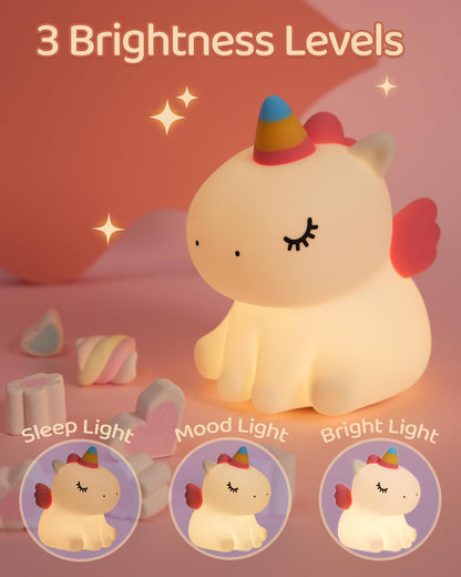 Panda Night Light, Cute Squishy Dimmable Lamp for Kids, Toddler and Baby Room, Bedroom Light