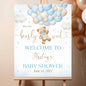 Personalized We Can Bearly Wait Baby Shower Welcome Sign, Welcome to Baby Shower Sign - Teddy Bear & Balloon Theme Décor #5