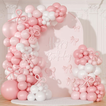 Dusty Pink Balloon Arch Kit 126 Pcs Pink and Sand White Balloon Arch Garland Kit Include Dusty Pink Sand White Balloons for Wedding Birthday Baby Shower Gender Reveal Decorations