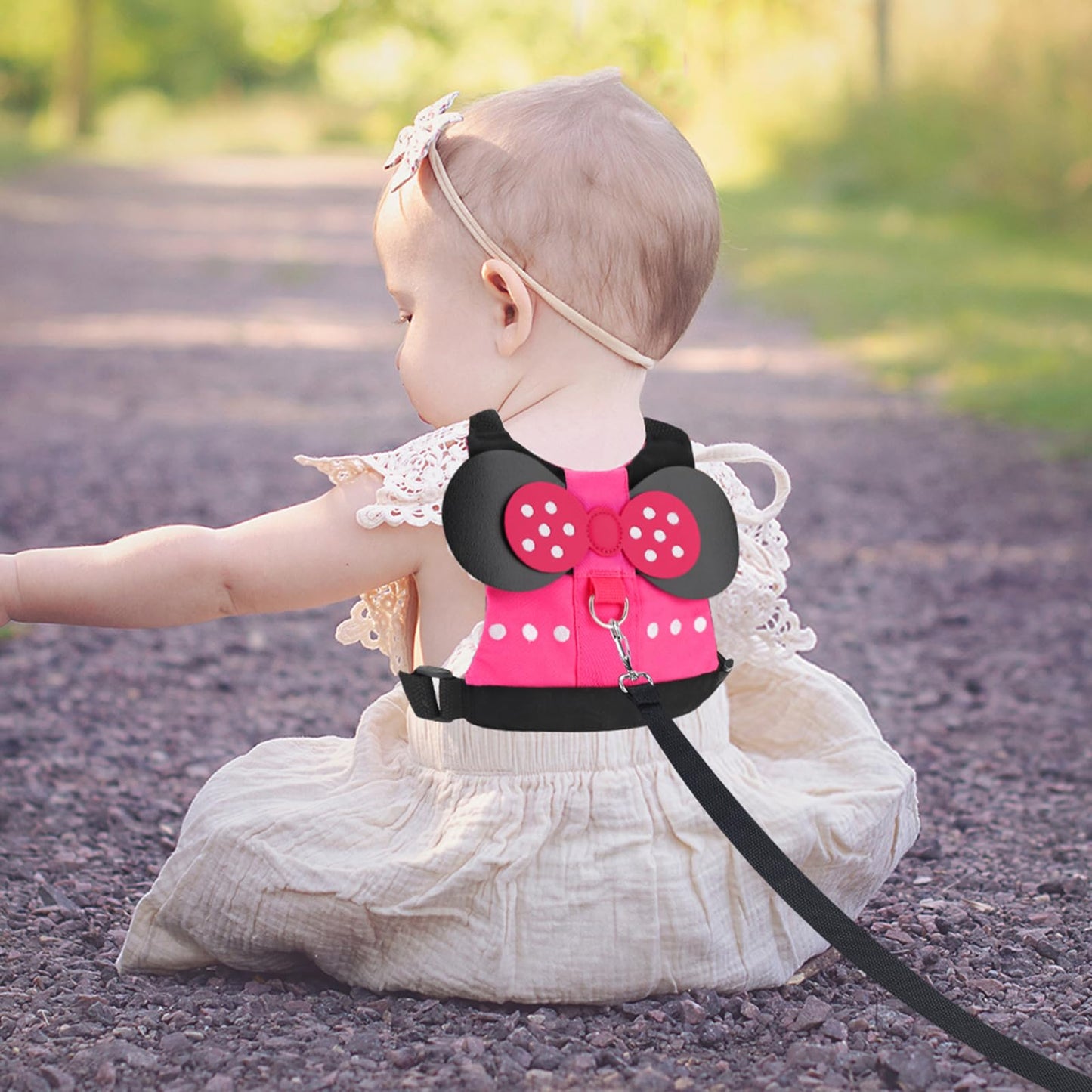 Accmor Toddler Leash Harness, Child Harness Baby Leash + Anti-Lost Wrist Link, Cute Kids Harness with Walking Strap Tether Belt for 1-5 Years Boys and Girls to Zoo or Mall