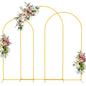Wokceer Wedding Arch Backdrop Stand 6FT, 5FT, 4FT Set of 3 Gold Metal Arch Stand for Wedding Ceremony Baby Shower Birthday Party Decor