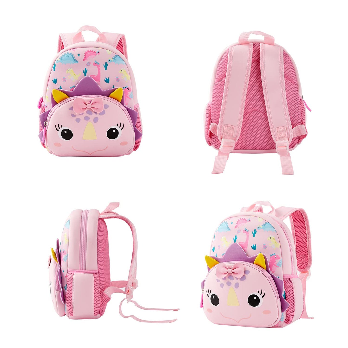 KK CRAFTS Preschool Backpack Toddler Neoprene Animal Schoolbag Lunch backpack for Kids Boys Girls(Dinosaur)