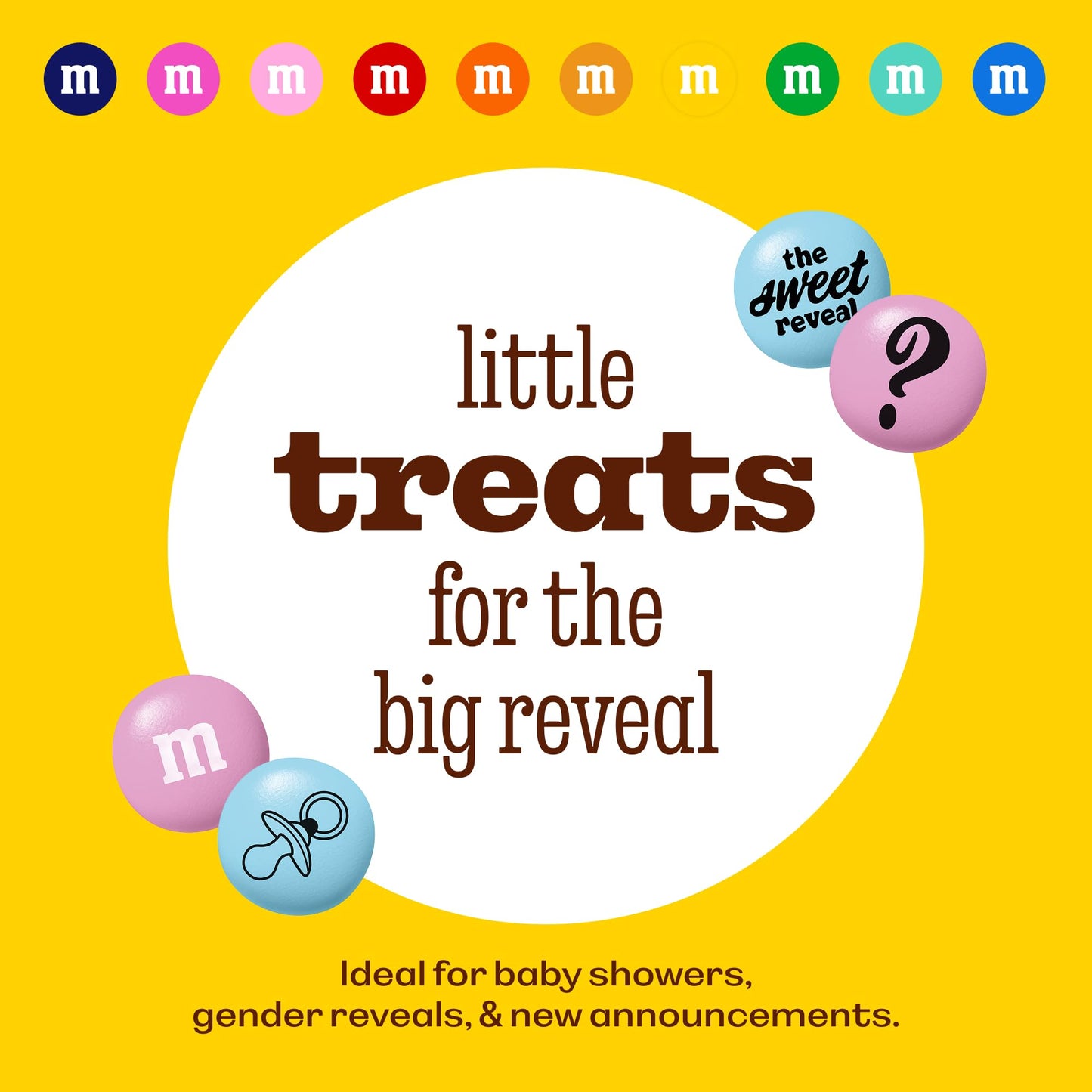 M&M'S World It's A Boy Milk Chocolate Candy 2lb Bag with White and Blue M&M'S for Baby Boy Showers Gender Reveal Parties and Baby Celebration Favors