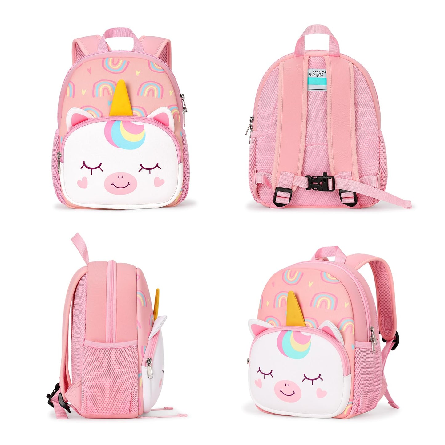 mibasies Toddler Backpacks for Girls 2-4: Baby Preschool Backpack - Kids Unicorn Backpack for Boys Girls - 12inch Mini School Bag