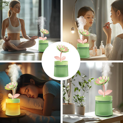Landscape Night Light Humidifier with 2 Mist Modes, 320mL Large Tank Whisper-Quiet for Baby/Nursery/Office, Portable Mini Air Moisturizer