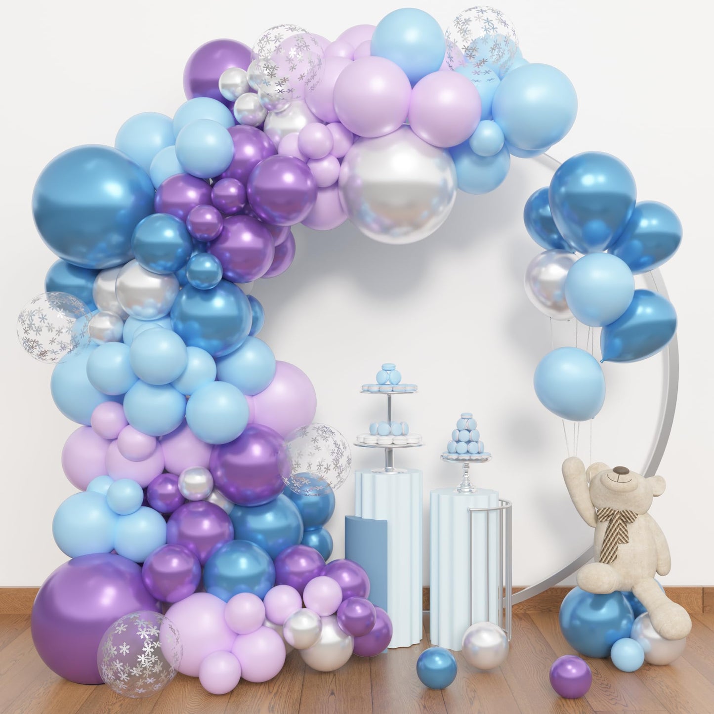 Amandir 153pcs Sage Green Balloon Garland Arch Kit, Different Sizes 18 12 10 5 inch Green Blush Gold Latex Metallic Confetti Gold Balloons for Birthday Baby Shower Wedding Safari Forest Decorations