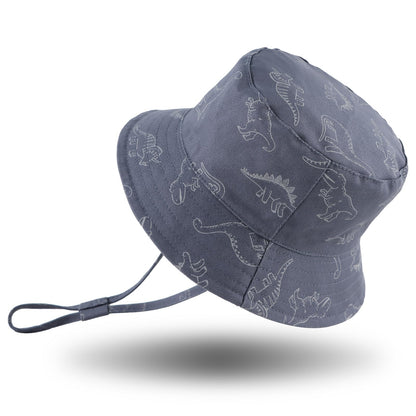 JANGANNSA Dinosaur Baby Boys Sun Hat Cotton Toddler Girls Bucket Hats Summer Sun Protect Cap for Kids