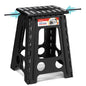 ACSTEP Folding Step Stool 9'' Tall Kids Step Stool Holds Up to 300 lb Plastic Foldable Step Stools for Kids Non-Slip Surface with Carry Handle Collapsible Stool for Home, Outdoor and Indoor(Black)