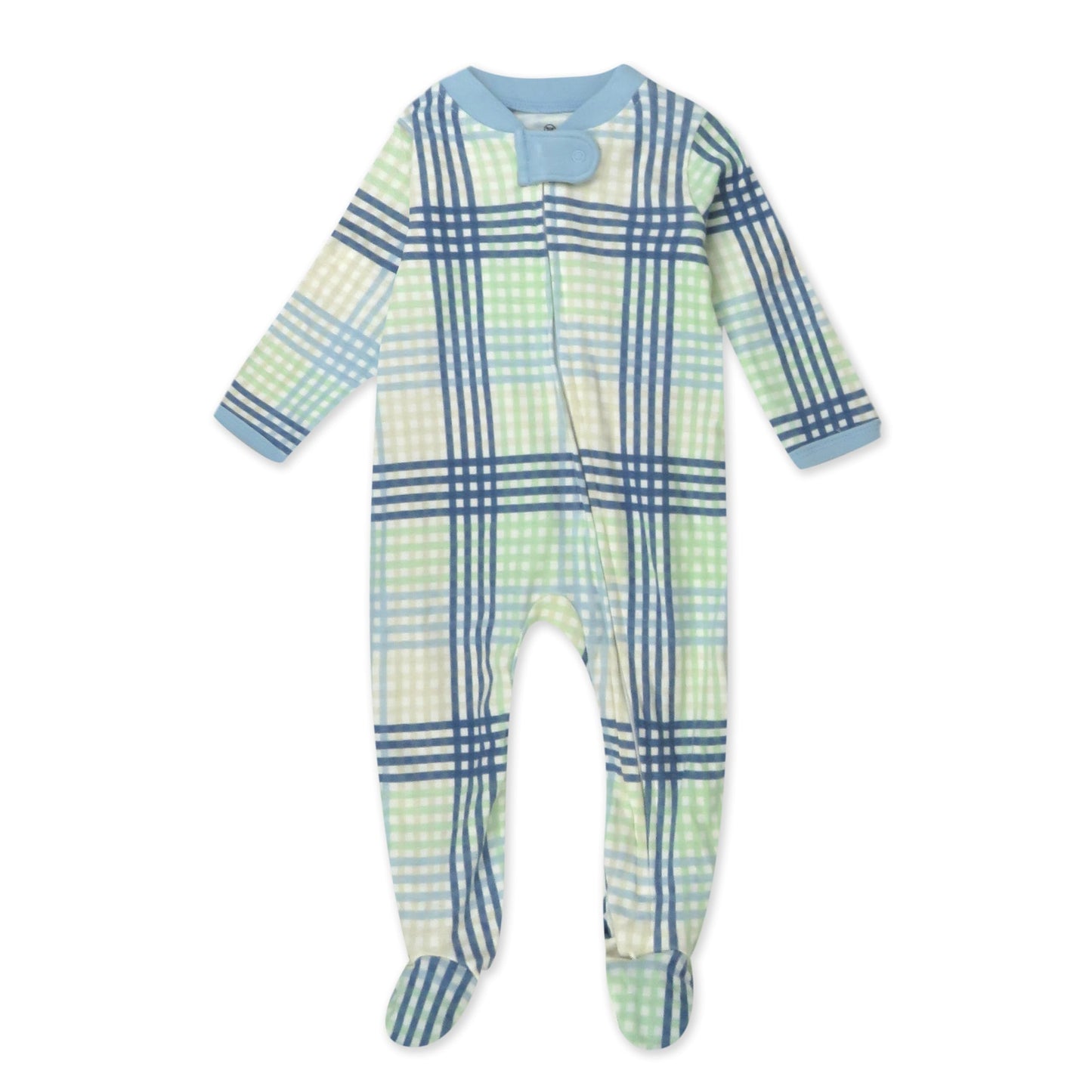 HonestBaby Sleep & Play Footed One-Piece Pajama Sleeper 100% Organic Cotton, Baby Boys