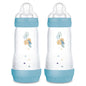 MAM 11oz Easy Start Anti-Colic Baby Bottles, Fast Flow, Breastfeeding-Like Silicone Nipple, Reduces Colic, Gas, & Reflux, Easy-to-Clean, BPA-Free, 4 Plus Months