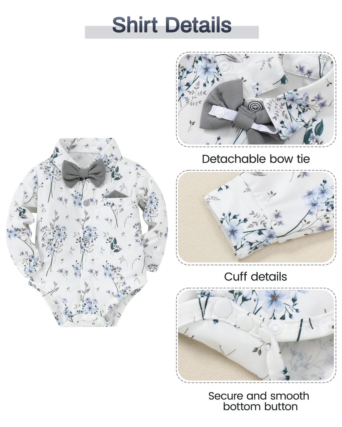SANMIO Baby Boy Clothes 0-24M Baby Boy Suits 4pcs Baby Boys Baptism Easter Outfits Baby Christmas Clothes