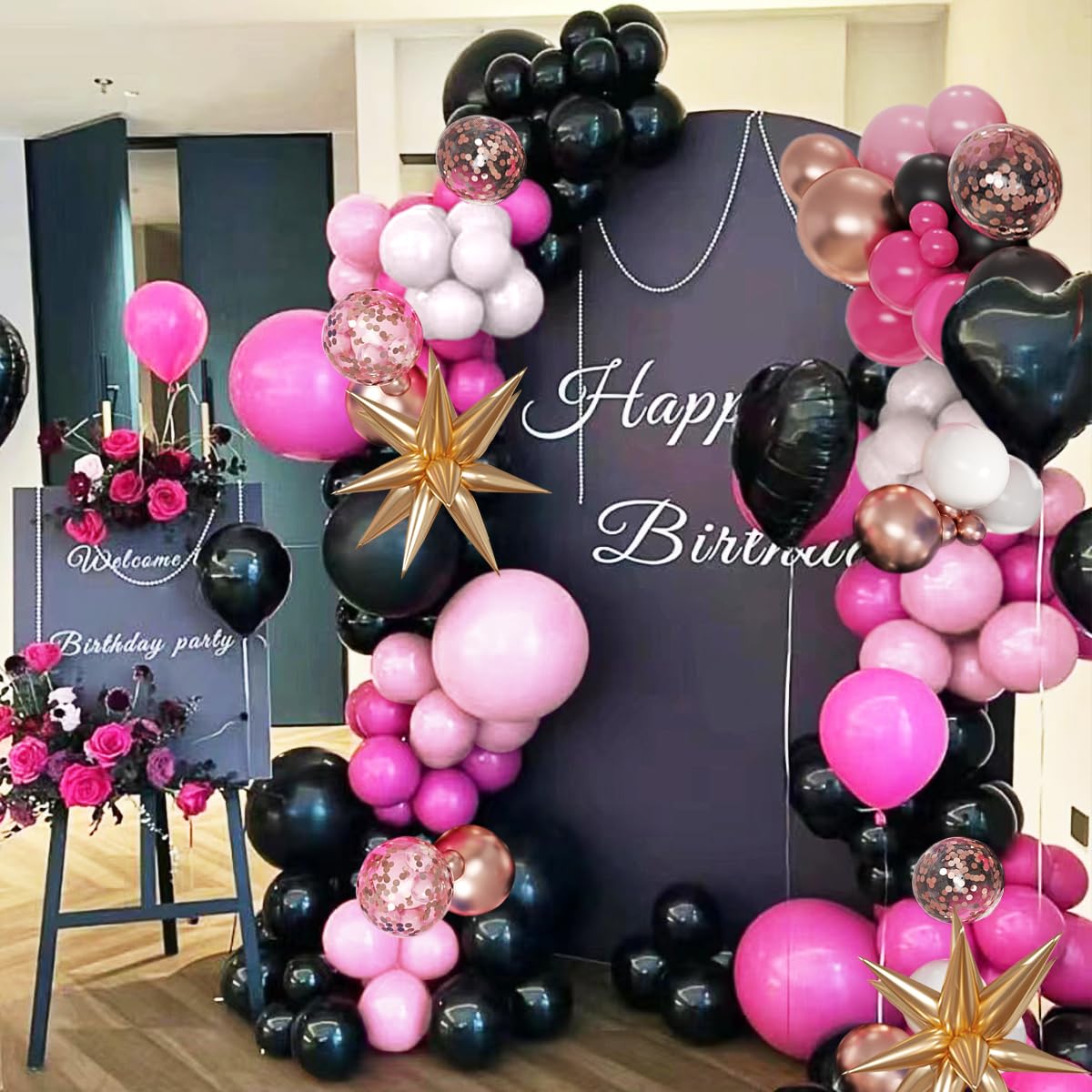 Boho Balloon Garland Arch Kit, 156Pcs Dusty Pink Pastel Brown Metallic Champagne Gold White Balloons for Wedding Baby Bridal Shower Engagement Anniversary Birthday Decorations