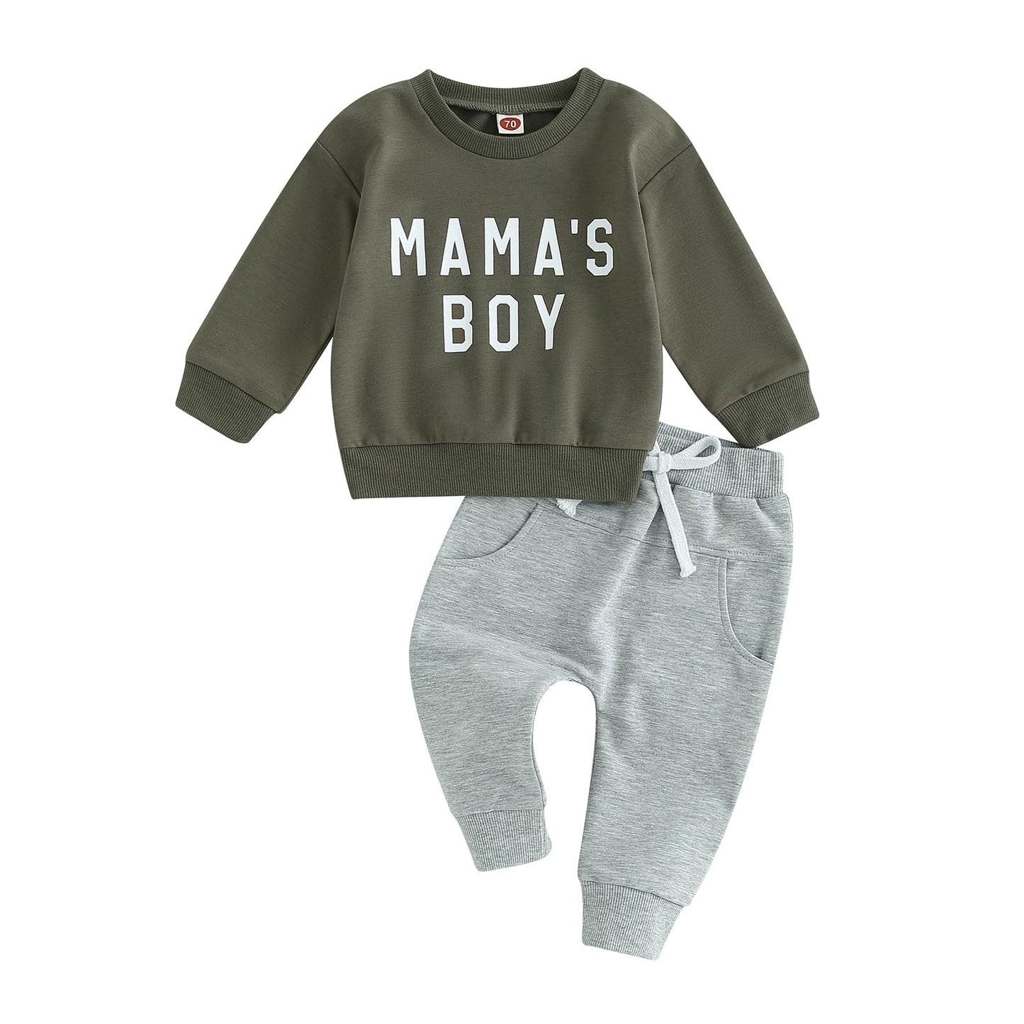 Gender Neutral Baby Boy Girl Fall Winter Clothes Sweatshirt Shirt Pants Toddler Infant Outfit