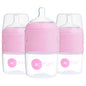 PopYum 9 oz Orange Anti-Colic Formula Making/Mixing/Dispenser Baby Bottle with #2 Medium Flow Nipple, 260 ml, BPA-Free, Natural Latch