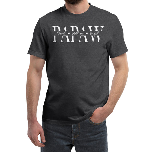 FLOCHIL Personalized Fathers Day Shirts with Kids Name, Custom Dad Shirts for Men, Gifts for Dad, Fathers Day, Christmas