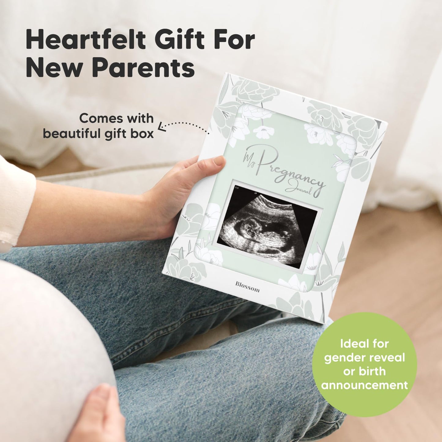 Pregnancy Journal, Pregnancy Announcements - 80 Pages Hard Cover Baby Books For Mom To Be Gift, Baby Memory Book Keepsake, Gender Reveal Gifts For New Moms, Mother's Day Gifts (Clay)