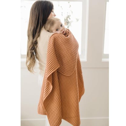 Konssy Waffle Baby Blanket - Soft & Cozy Nursery Swaddle Blanket, Lightweight Toddler Throw for Boys & Girls, Ideal for Wrapping (Oat)