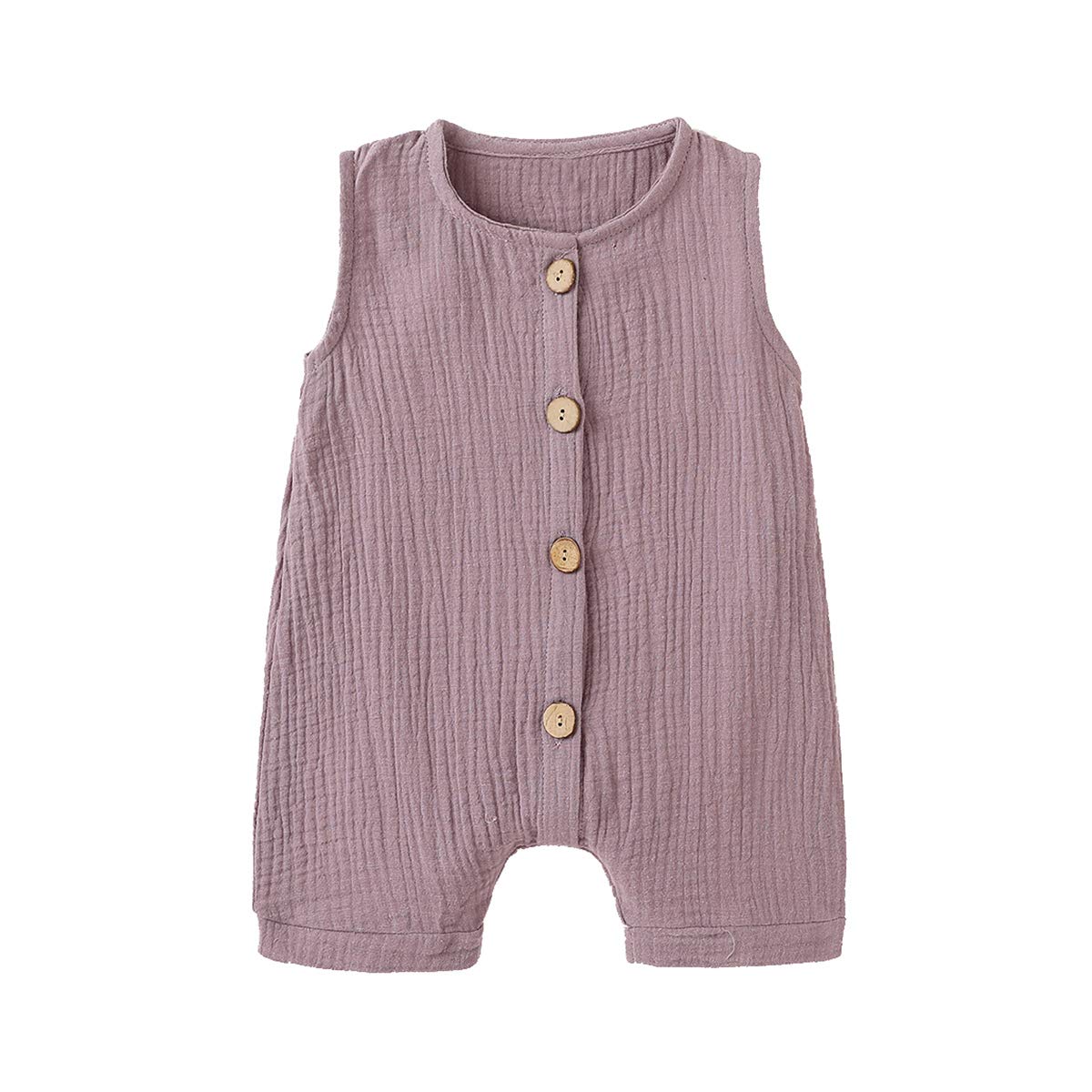 Infant Newborn Baby Boys Girls Cotton Linen Romper Summer Jumpsuit Sleeveless Overalls Clothing Set