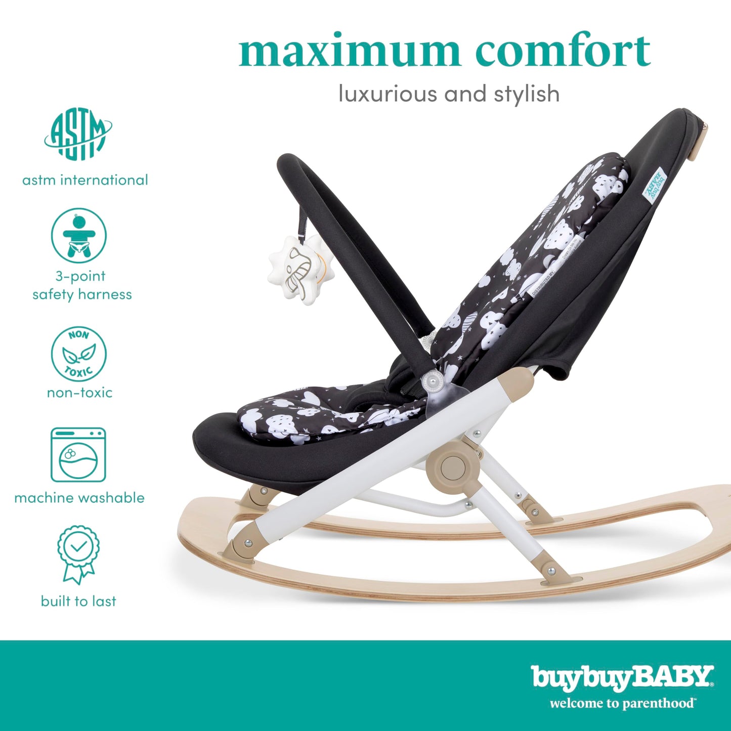 BuyBuy Baby by Evolur SleekSway Portable Rocker in Mint White