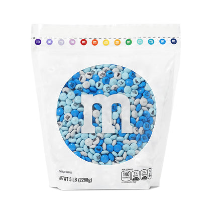 M&M'S World It's A Boy Milk Chocolate Candy 2lb Bag with White and Blue M&M'S for Baby Boy Showers Gender Reveal Parties and Baby Celebration Favors