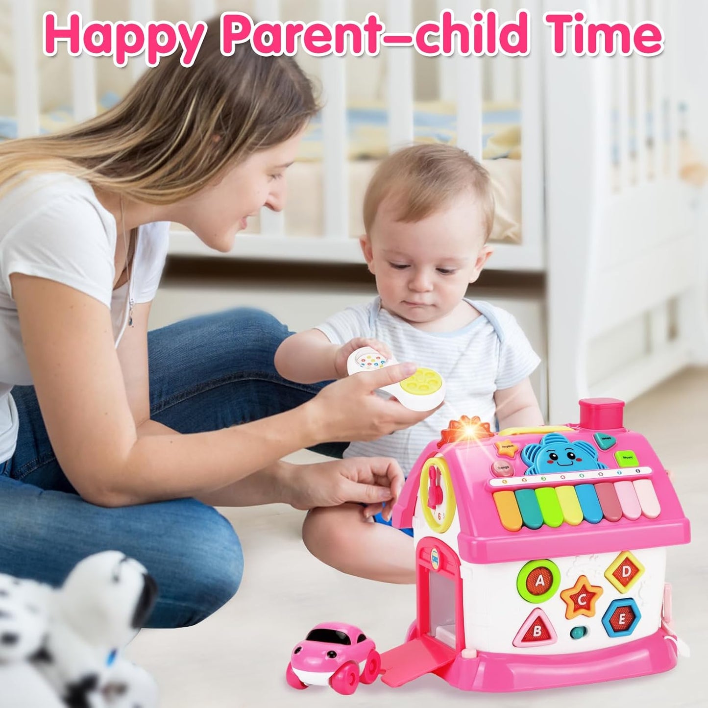 Toys for 1+ Year Old Girl Gifts: Montessori Musical Toddler Toys Age 1-2 - 8-in-1 Multi-Functional House Educational Baby Toys 6-12 12-18 Months - First Birthday Gift for 1 2 Year Old Girls Boys Kids