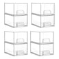 Vtopmart 2 Pack Clear Stackable Storage Drawers, 4.4'' Tall Acrylic Bathroom Makeup Organizer,Plastic Storage Bins For Vanity, Undersink, Kitchen Cabinets, Pantry, Home Organization