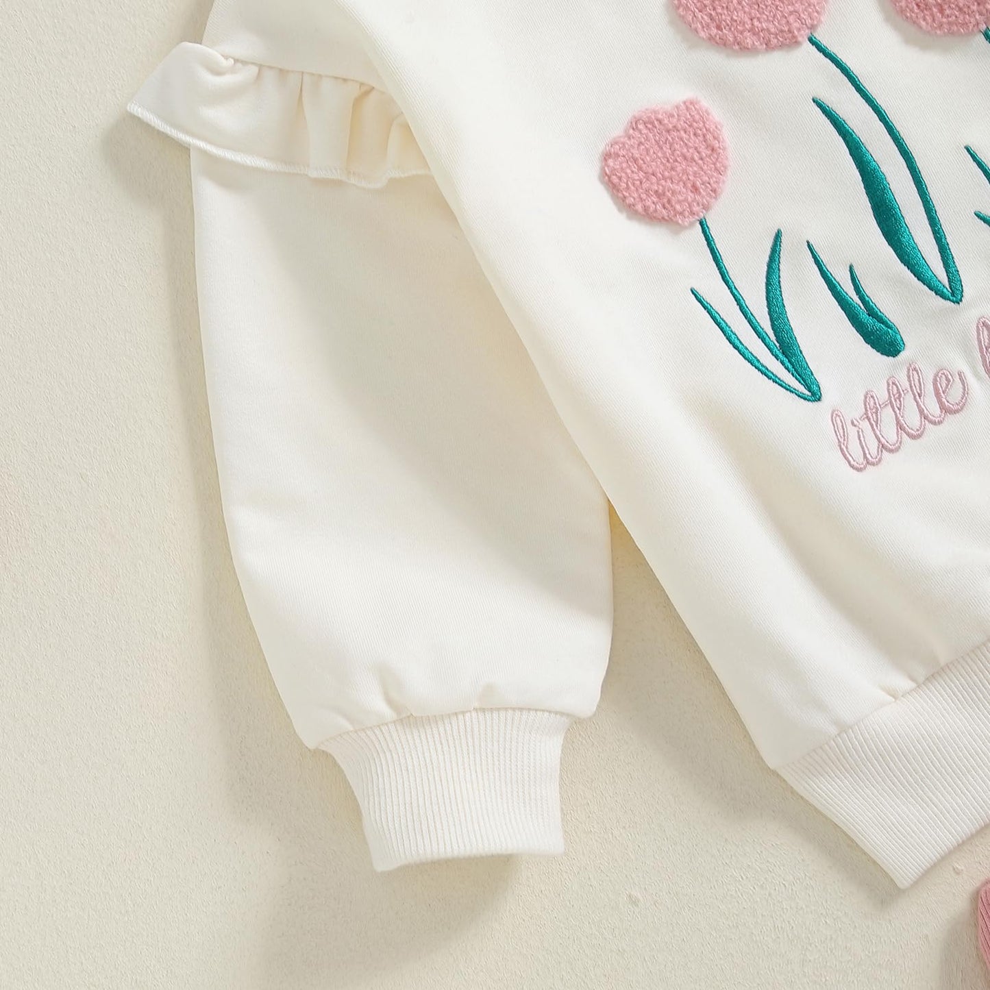 Kupretty Baby Girl Clothes Toddler Fall Winter Outfit Ruffles Crewneck Bow Pullover Sweatshirt + Joggers Pants Set