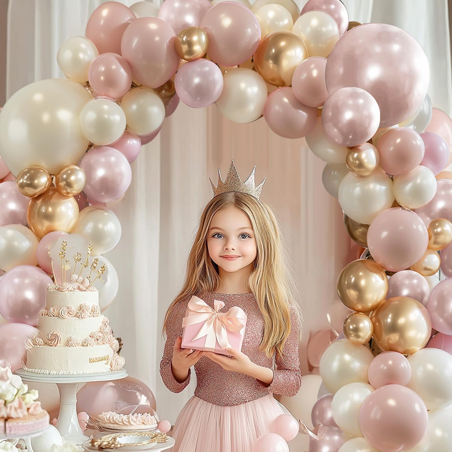 Black And White Balloon Arch Kit, Double Stuffed White And Black Balloons Garland Pearl White Sand Black Latex Balloons Different Size for Wedding Coquette Birthday Party Decorations